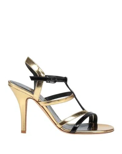 Arnia Woman Sandals Gold Size 8 Leather