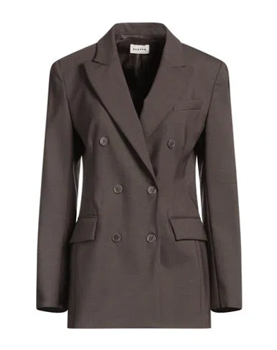 P.a.r.o.s.h P. A.r. O.s. H. Woman Blazer Chocolate Brown Size S Virgin Wool, Elastane In Brown