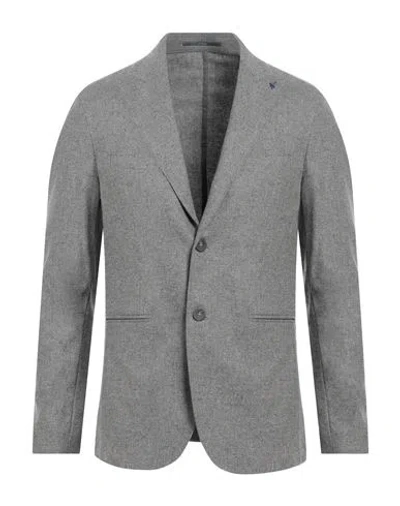 At.p.co At. P.co Man Blazer Grey Size 40 Virgin Wool, Polyester, Elastane