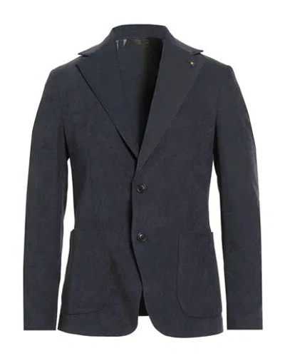 Outfit Out/fit Man Blazer Navy Size 36 Polyester, Elastane In Blue