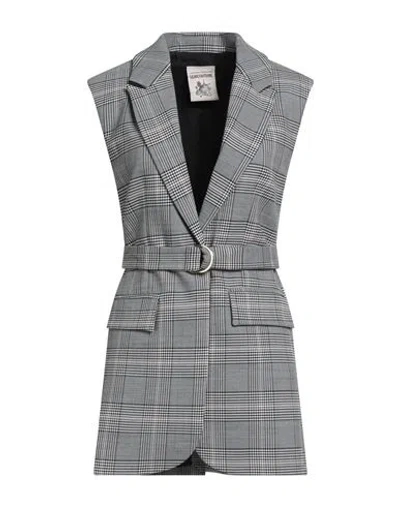Semicouture Woman Blazer Grey Size 8 Polyester, Viscose, Wool, Elastane In Gray