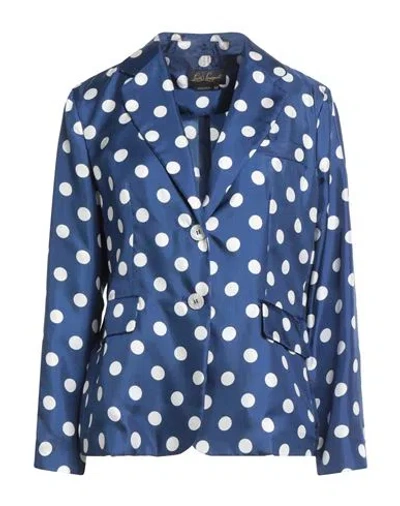 Luisa Spagnoli Woman Blazer Blue Size 12 Silk In Blue