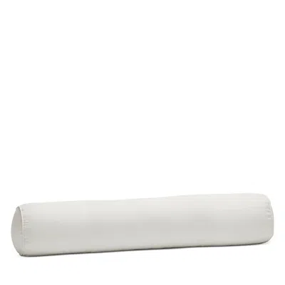Boll & Branch Linen Velvet Paneled Bolster Pillow With Insert In White