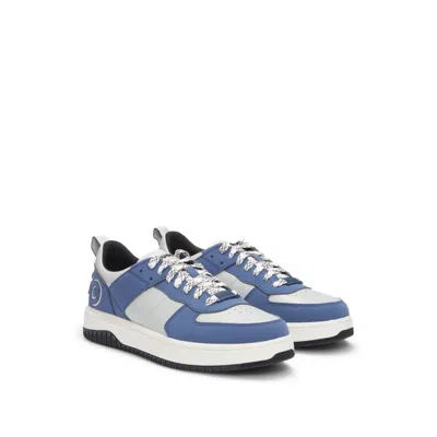Hugo Boss Mixed-material Trainers With Two Sets Of Laces