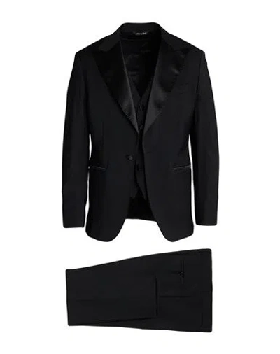 Brian Dales Man Suit Black Size 40 Wool, Polyester, Elastane In Black