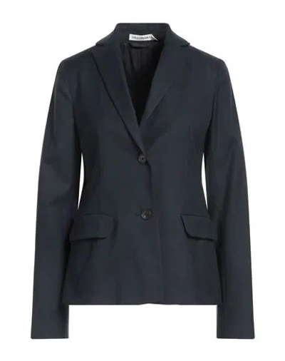 Lis Lareida Woman Blazer Midnight Blue Size 10 Cotton, Wool, Polyamide, Elastane In Blue