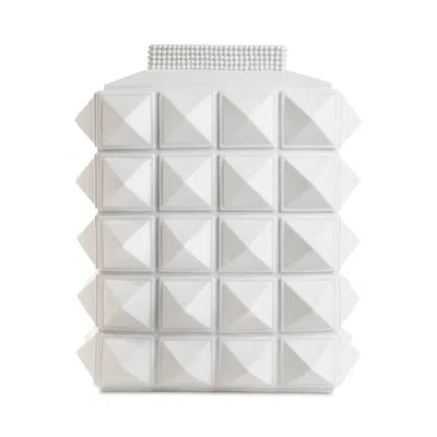 Jonathan Adler Charade Studded Vase In White