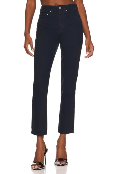 Grlfrnd Karolina Cropped High-rise Straight-leg Jeans In Black