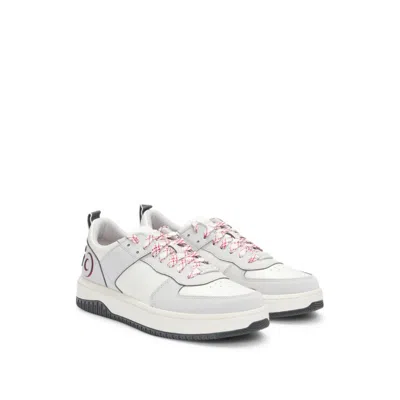 Hugo Boss Mixed-material Trainers With Two Sets Of Laces