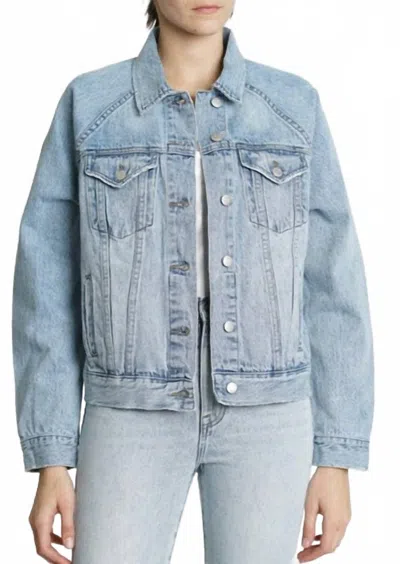Pistola Hayden Raglan Sleeve Denim Jacket In Collector In Blue