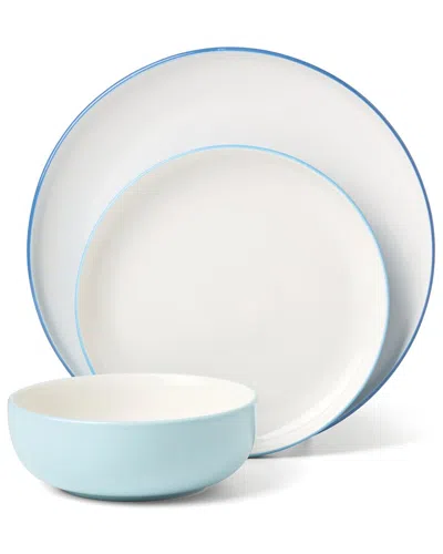 Oneida 24/7 Colors 12-piece Dinnerware Set, Turquoise In Blue
