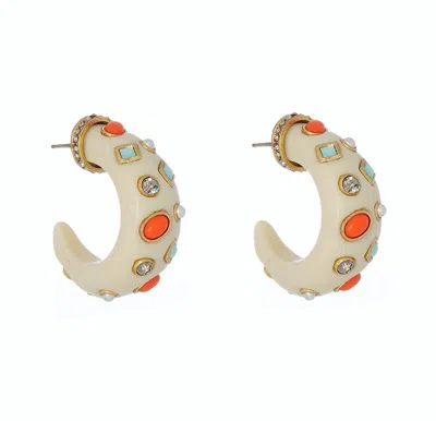Nádia Gimenes Women's Wild Bone Hoops In Vintage Gold