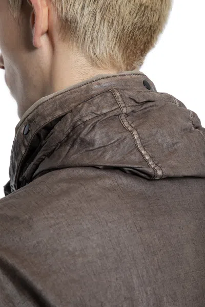 Stone Island Jacket With Transparent Resins And Foldable Co11ar In Blue