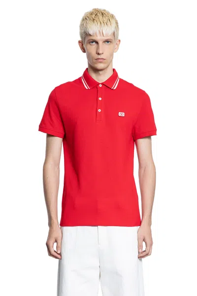 Valentino Garavani Polo Shirt With Signature Vlogo In Red