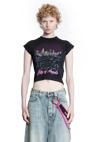 Balenciaga City Of Angels Graphic-print T-shirt In Black