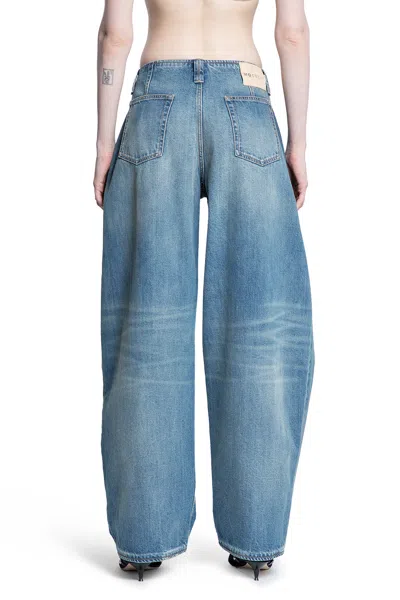 Alexander Mcqueen Woman Blue Jeans In Blue