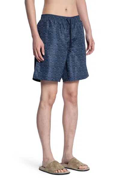 Fendi Luxury Mini Shorts For Men In Blue