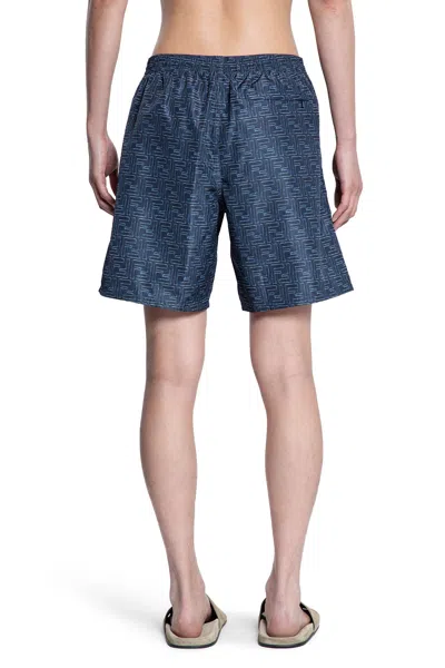 Fendi Luxury Mini Shorts For Men In Blue