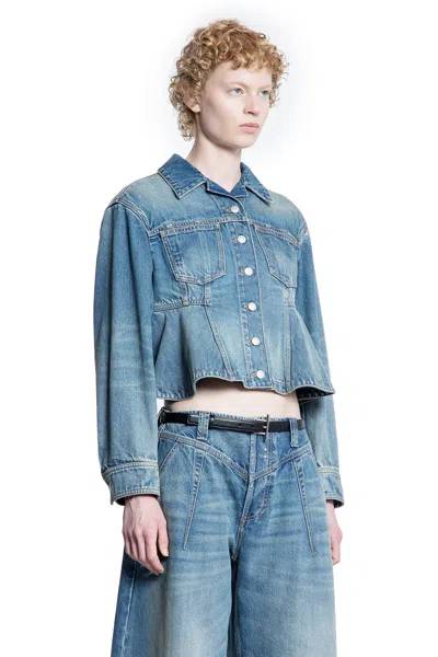 Alexander Mcqueen Woman Blue Jackets In Blue