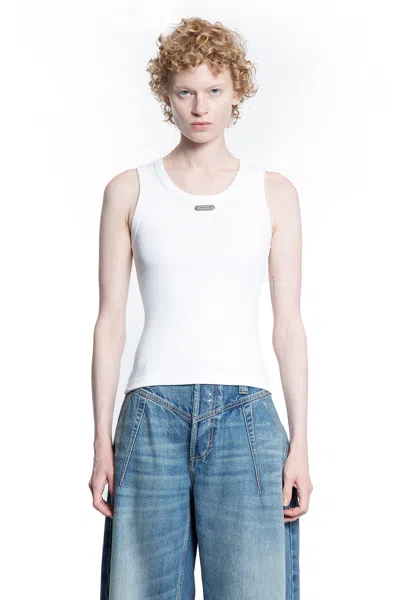 Alexander Mcqueen Mcqueen Placket Tank Top In White