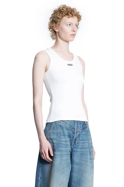 Alexander Mcqueen Mcqueen Placket Tank Top In White