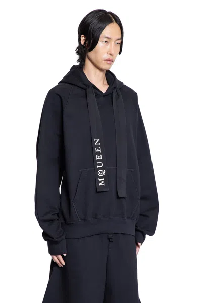Alexander Mcqueen Man Black Sweatshirts In Black