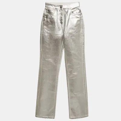Pre-owned Ferragamo Silver Denim Jeans S Waist 25"