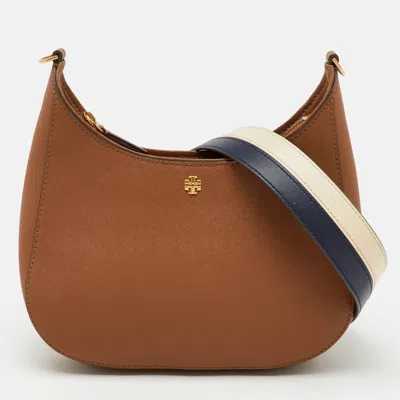 Pre-owned Tory Burch Beige Leather Emerson Swingpack Shoulder Bag