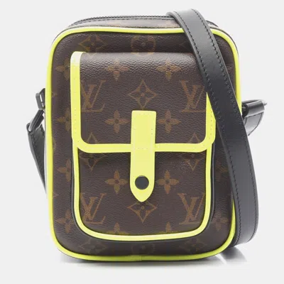 Pre-owned Louis Vuitton Christopher Wearable Wallet Shoulder Bag Monogram Mens In Brown
