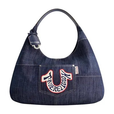 True Religion Retro Logo Denim Hobo Bag