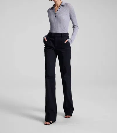 A.l.c Simon Stretch Cotton Pants In Navy Blue In Blue