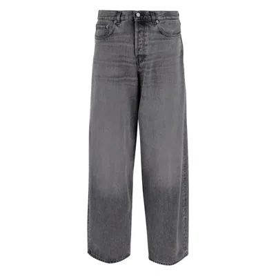 Haikure Wide-leg Mid-rise Jeans In Gray