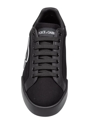 Dolce & Gabbana Sneakers With A Logo Patch In Black
