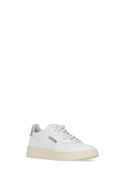 Autry Action Lace-up Leather Sneakers In White