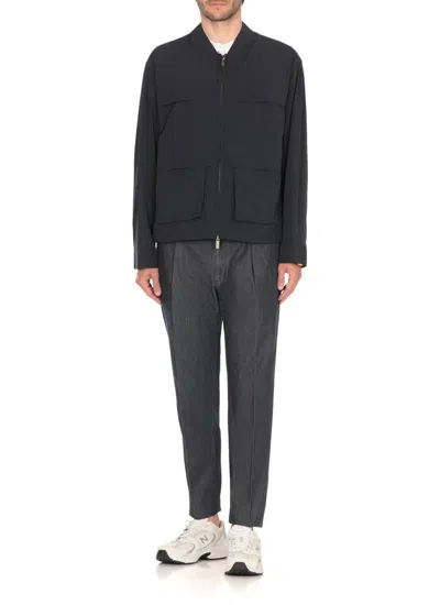 K-way Barion Cotton Like Jacket In Blue