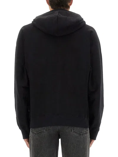 Alexander Mcqueen Hoodie With Drawstring Hood And Kangaroo Pocket In Black