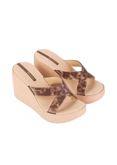 Ipanema Women's Lofty Leopard Wedge Sandal In Beige In Neutral
