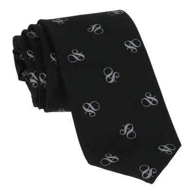 Scotch & Soda Black Contrast Ampersan Logo Tie