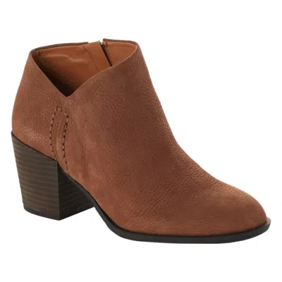 Lucky Brand Women's Bellita Heeled Leather Bootie In Cedar Brown In Brown