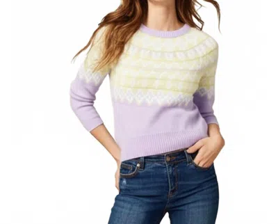 Design History Fairisle Soft Sweater In Plush Lavender Combo