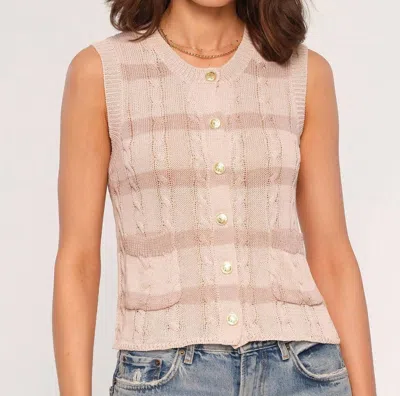 Heartloom Bennie Vest In Oyster In Pink