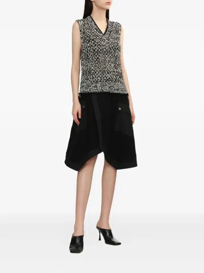 3.1 Phillip Lim Asymmetric-design Midi Skirt In Black