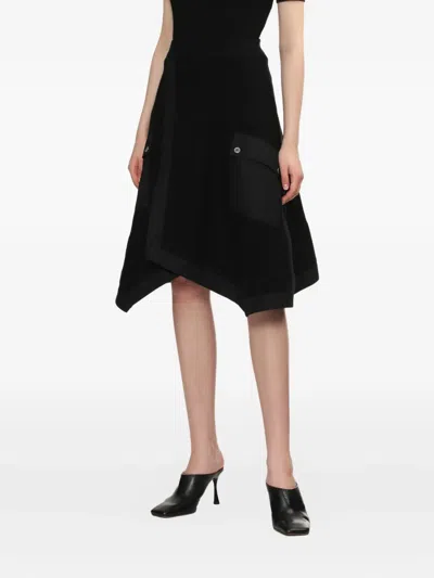 3.1 Phillip Lim Asymmetric-design Midi Skirt In Black