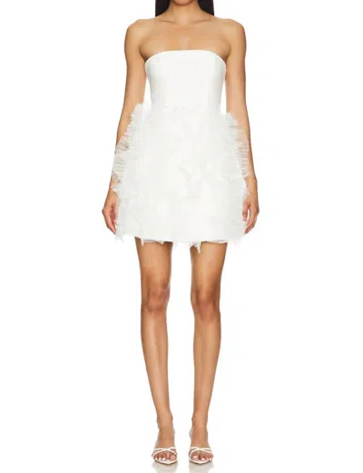 Cinq À Sept Strapless Tulle Ryan Dress In Ivory In White