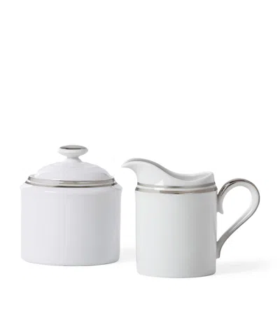 Ralph Lauren Wilshire Creamer Jug And Sugar Pot Set In White