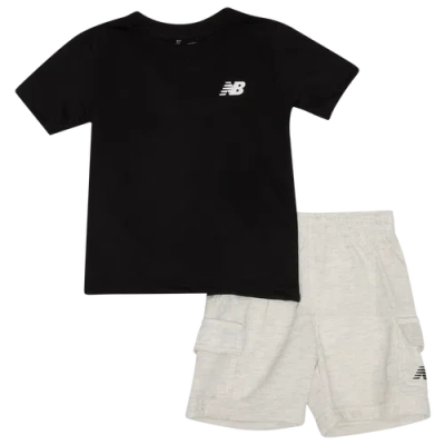 New Balance Boys   Lbr T-shirt & Cargo Shorts Set In Black