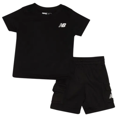 New Balance Boys Infant   Lbr T-shirt & Cargo Shorts Set In Black