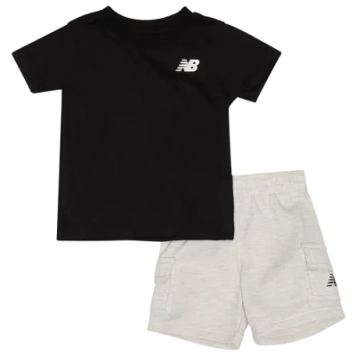 New Balance Boys Infant   Lbr T-shirt & Cargo Shorts Set In Black