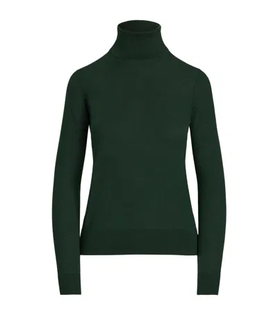 Ralph Lauren Cashmere Rollneck Sweater In Green