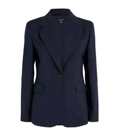 Weekend Max Mara Virgin Wool Blazer In Blue
